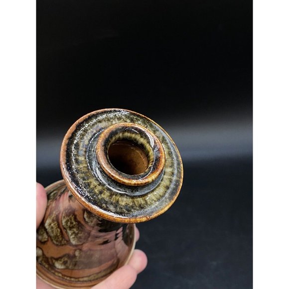 BCP Studio Pottery Ceramic Glazed Hand Crafted Candlestick 4 3/4” - Picture 10 of 10